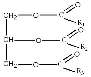Структурна формула тригліцеридів