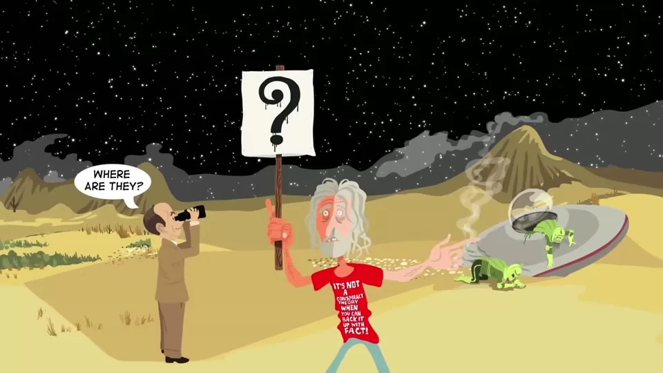 The Milky Way galaxy with many planets and stars implied in the discussion of alien life
